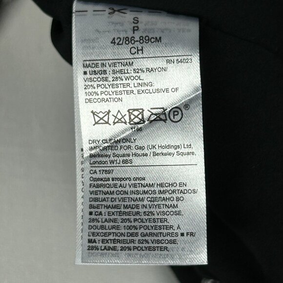 Banana Republic Jacket Women S Tweed Fringe Grey Lined Asymmetrical Snap Closure - Picture 14 of 15